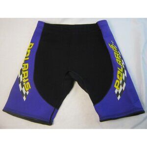Vintage Polaris Neoprene Black / Purple Water Shorts - Mens Size Large